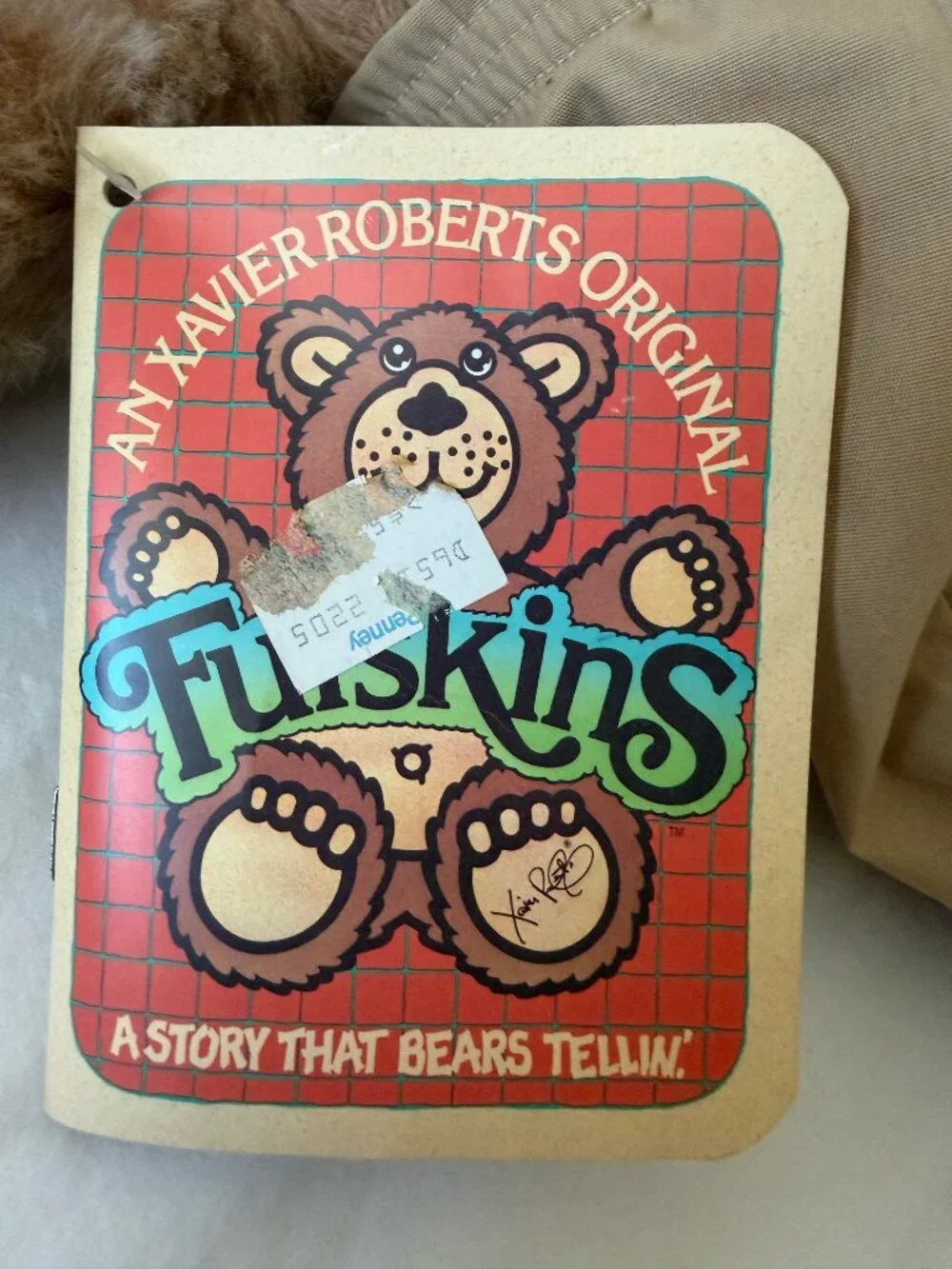 Vintage Furskins Bear Boone Beekeeper Xavier Roberts Plush 22